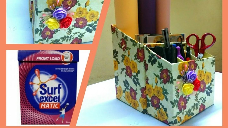 Beautiful Organizer from Surf Excel Box || DIY || Recycling Old Boxes || Best out of Waste