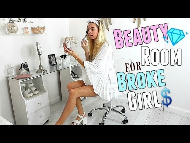 BEAUTY ROOM for BROKE GIRLS | DIY Room Decor 2018 | DIY Vanity for $0 | Room Tour decor on a budget