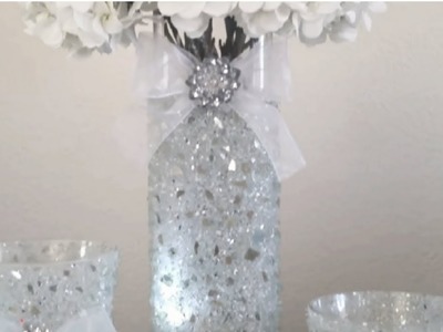 BLING AND CRUSHED GLASS DECOR DIY ( 2X UPLOAD)