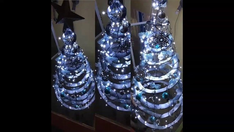 Cardboard Christmas tree | DIY making a christmas tree from cardboard