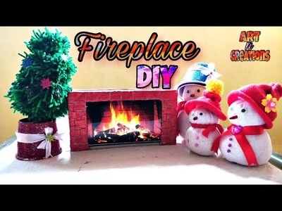 Christmas DIY Fireplace | DIY Christmas Fireplace | Mobile Phone Box Reuse | Best out of waste