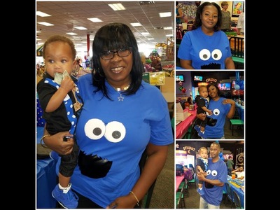 Cookie Monster T-shirts DIY for birthday celebration