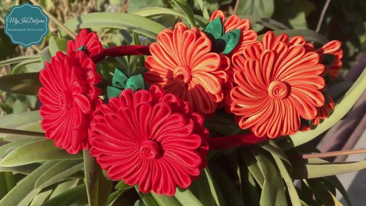 D.I.Y. Grosgrain Kanzashi Flower | MyInDulzens