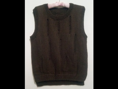 Decadent wool vest DIY蘇菲的編織城堡-毛線編織—017 頹廢破洞背心--2