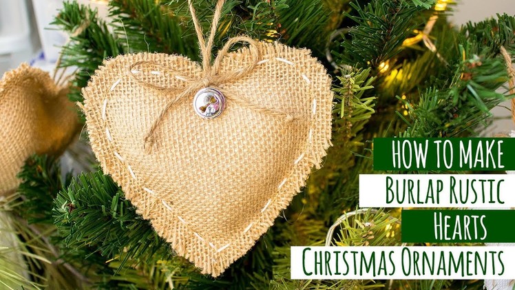DIY Burlap Rustic Christmas Ornaments
