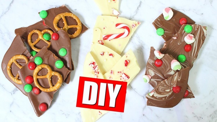 DIY CHOCOLATE BARK - QUICK & EASY HOLIDAY GIFT IDEA | 25 DIYs Of Christmas Day 19