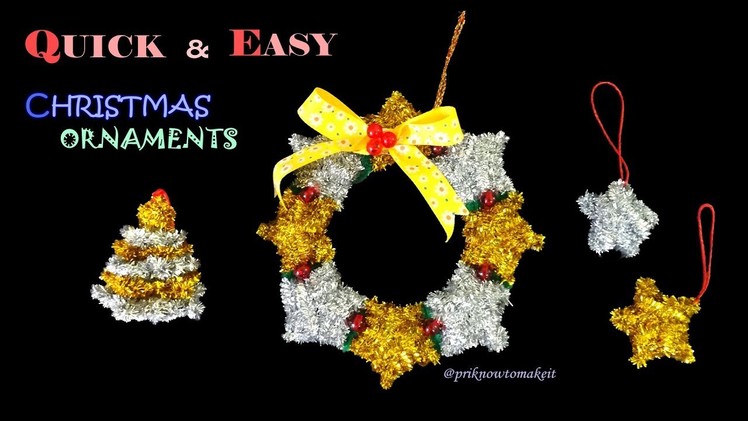 DIY Christmas Decorations ~ Christmas Wreaths & Stars