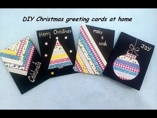 DIY Christmas greeting cards at home