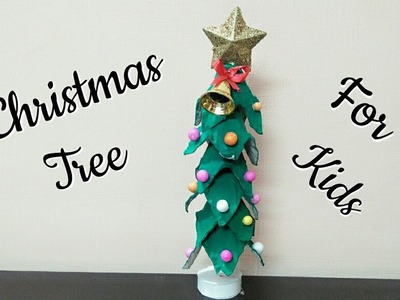 DIY Christmas Tree for Kids. Christmas Tree Making idea from Egg Tray