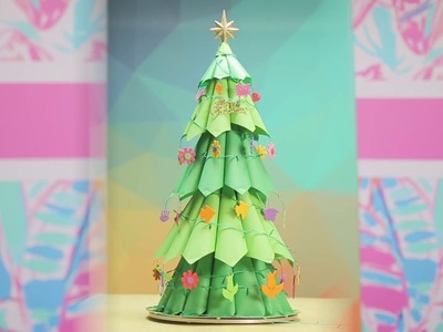 DIY Christmas Tree with Baby Cheramy Lotions Stickers