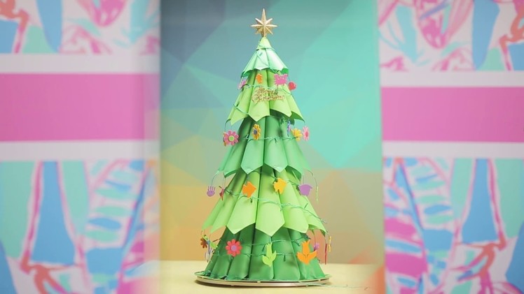 DIY Christmas Tree with Baby Cheramy Lotions Stickers