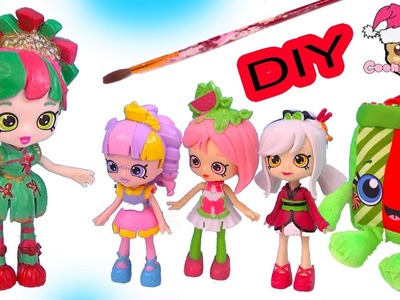 DIY Custom Painted Happy Places Shopkins Christmas Holiday Doll - Do It Yourself Video