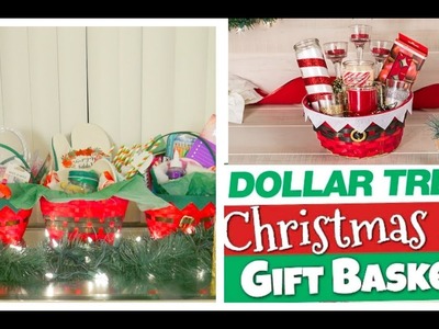 DIY DOLLAR TREE CHRISTMAS GIFT BASKETS ???? | Budget Christmas Gift Ideas Vlogmas Day 16