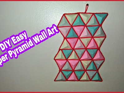 DIY Easy 3D Paper Pyramid Wall Art