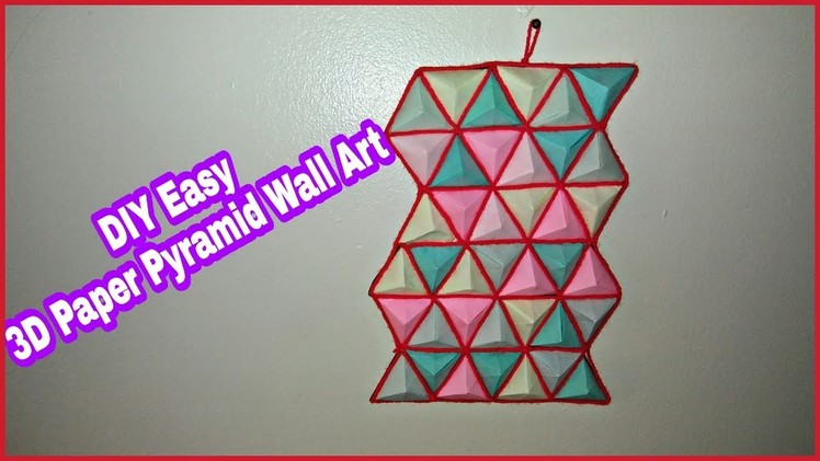 DIY Easy 3D Paper Pyramid Wall Art