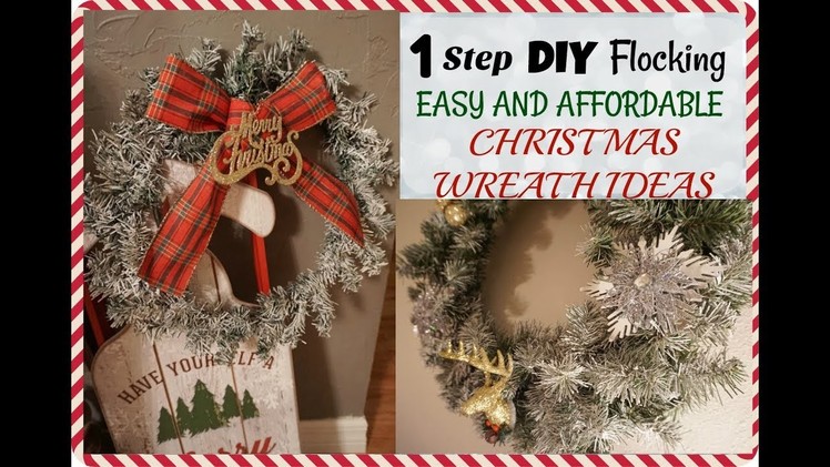 DIY FLOCKED WREATH| EASY LAST MINUTE DIY CHRISTMAS DECORATIONS| Megan Navarro