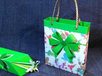 DIY ???? gift bag out of cereal box. Gift wrapping ideas.