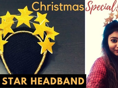 DIY Golden Glitter Star Headband | Christmas Special by Live Creative