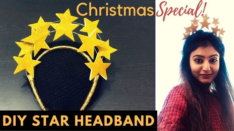 DIY Golden Glitter Star Headband | Christmas Special by Live Creative