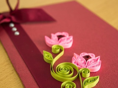 DIY Greeting Card: Paper Quilling Flower Art by HandiWorks