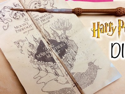 DIY Harry Potter Marauder's Map Printable and Parchment EASY DIY Paper! How to Make Marauder's Map