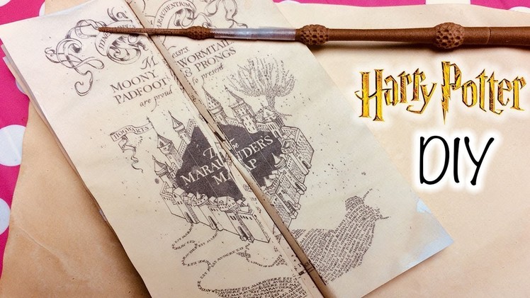 DIY Harry Potter Marauder's Map Printable and Parchment EASY DIY Paper! How to Make Marauder's Map