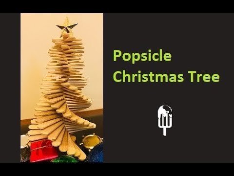 DIY : How to make popsicle. ice-cream sticks Christmas Tree