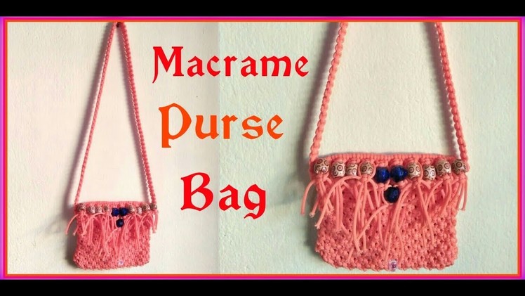DIY macrame PURSE bag design step by step
