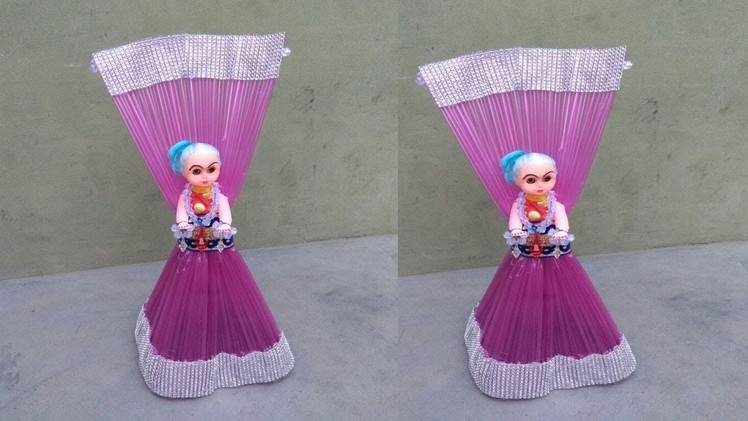 DIY make doll from straws