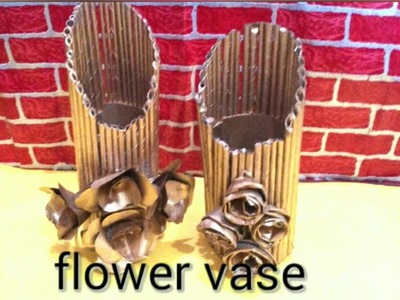 DIY- make flower vase with newspaper | easy flower pot with papers | handmade flower vase
