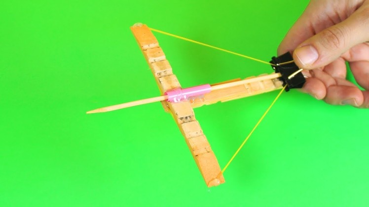 DIY Mini Crossbow with Clothespins