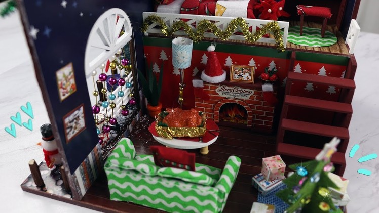 DIY Miniature Dollhouse Kit: Christmas Tree House