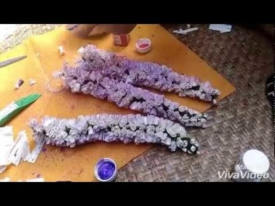 DIY: paper made "kopouful"(state flower of Assam) or Foxtail Orchid (Rhynchostylis retusa)