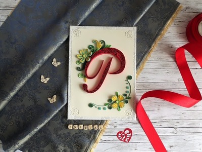 DIY Paper Quilling Letter P  Letter P Wall Decor Paper Quilling Art