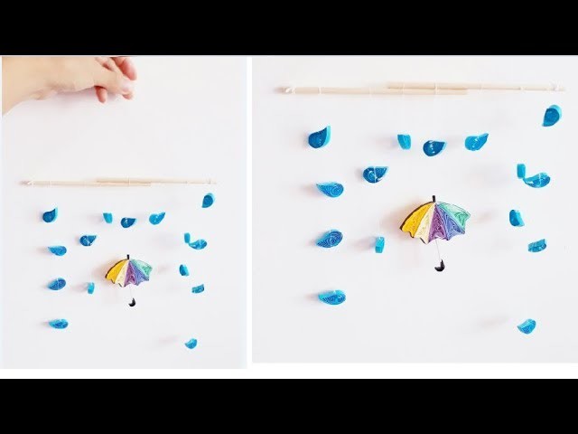 DIY Paper Quilling Wall decoration 4. quilling wall mobile. Quilling weather