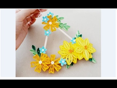 DIY Paper Quilling Wall decoration 12. quilling wall mobile. Quilling flower