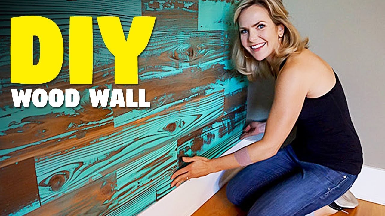 DIY Peel and Stick Wood Wall Panels