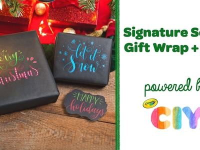 DIY Signature Series Gift Wrap and Tags || Crayola CIY: Create It Yourself || WEEK OF GIFT WRAPPING