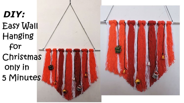 DIY:  Super Easy Wall Hanging for Christmas 2018. Easy Room Decor ideas