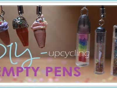 DIY | UPCYCLING EMPTY PENS | message bottle + ice cream keychain | AiiMADEit