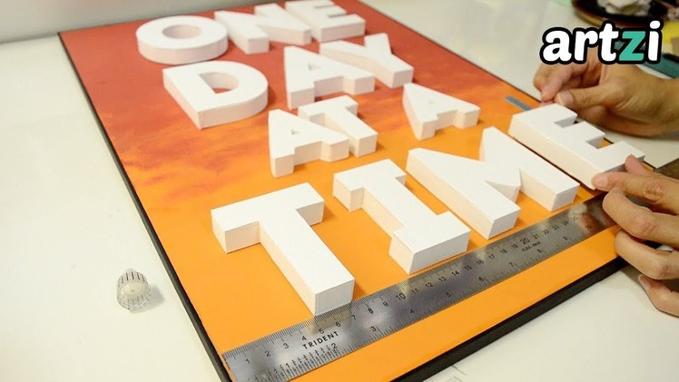 DIY Wall Sign with 3D Letters