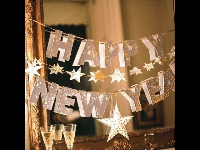 Easy DIY New Year's Eve Party Room Decor & Accessories 2017