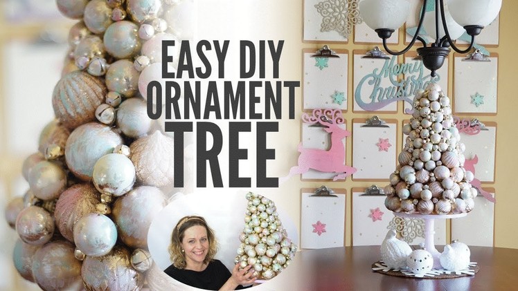 Elegant and Easy DIY Ornament Tree (simple holiday decor!)