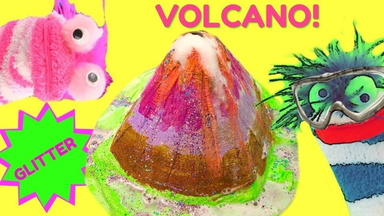 Fizzy & Phoebe Build a DIY MC2 Erupting Glitter Lava Volcano