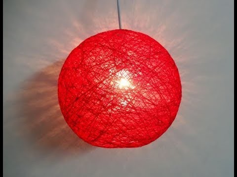 Guide How to make lampshade | DIY homemade lamp with thread