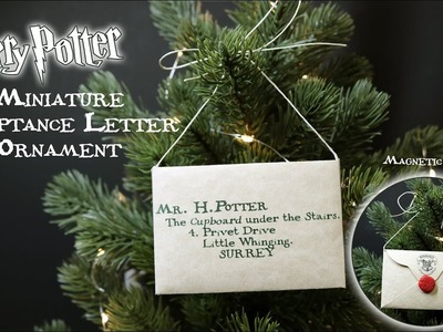Harry Potter Acceptance Letter Ornament : Magnetic Seal : Christmas Ornament : DIY
