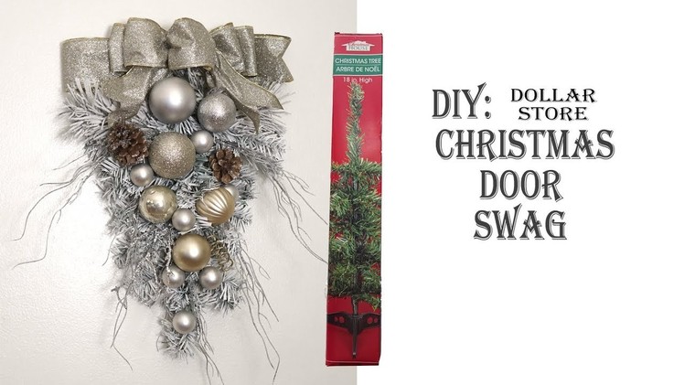 Holiday Christmas DIY . Door Swag.Christmas Tree