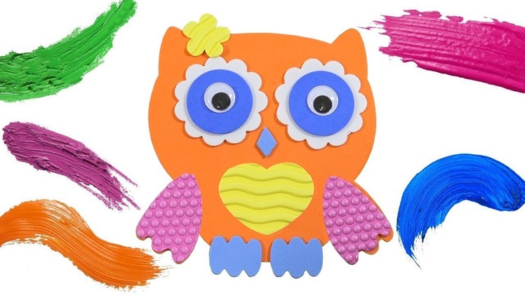 How To Make a Cute Owlet. DIY Crafts for Kids. Learn Colors