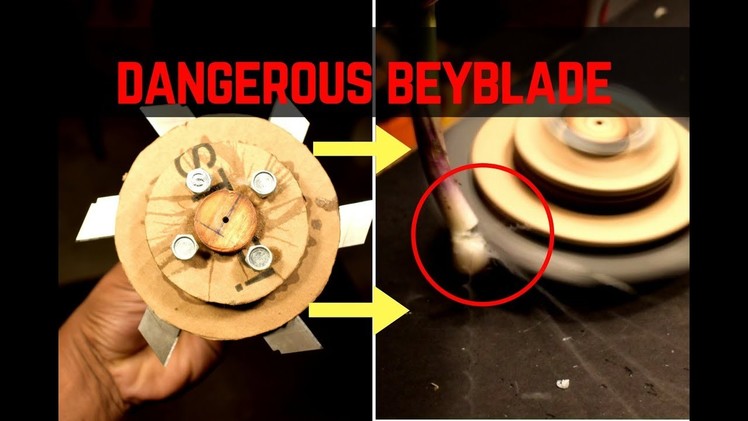 How to make  Beyblade | MOST DANGEROUS Toy | with metal  | at home | DIY