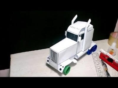 How to make truck trailer toys from paper at home